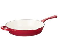Crock Pot Artisan Cast Iron Skillet, 12 Inch, Scarlet Red