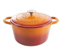 Crock-Pot Artisan Round Enameled Cast Iron Dutch Oven 5-Quart Sunset Orange