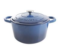 Crock-Pot Artisan Round Enameled Cast Iron Dutch Oven 7-Quart Sapphire Blue