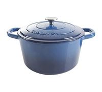 Crock-Pot Artisan Round Enameled Cast Iron Dutch Oven, 7-Quart, Sapphire Blue