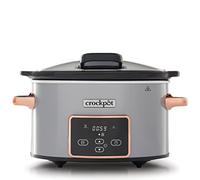 Crock-Pot Programmable Electric Slow Cooker with Hinged Lid and Digital Display, 3.5 Litre (3-4 Persons), Keep Warm Function, Silver and Copper