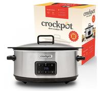 Crock-Pot Sizzle & Stew Digital Slow Cooker | 6.5 L (8+ People) | Removable Induction Hob-Safe Bowl Sears Meat & Vegetables | UK 3 Pin Plug |