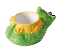 Crockery Critters Egg Cup from Deluxebase - Crocodile Ceramic Egg Holder, Cute Animal Shaped Boiled Egg Cups for Kids and Adults. Fun Novelty Gifts, Kitchen Decor and Tableware.