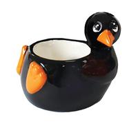 Crockery Critters Egg Cup from Deluxebase - Penguin Ceramic Egg Holder, Cute Animal Shaped Boiled Egg Cups for Kids and Adults. Fun Novelty Gifts, Kitchen Decor and Tableware.