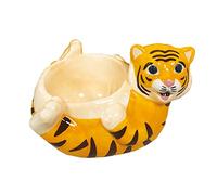 Crockery Critters Egg Cup from Deluxebase - Tiger Ceramic Egg Holder, Cute Animal Shaped Boiled Egg Cups for Kids and Adults. Fun Novelty Gifts, Kitchen Decor and Tableware.