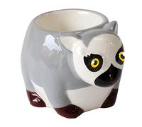 Crockery Critters Egg Cup - Lemur from Deluxebase. Hand-Painted Ceramic Animal Egg Cup, Fun Lemur Boiled Egg Holder, Novelty Breakfast Tableware