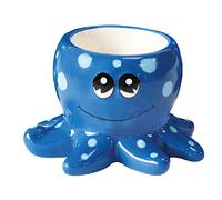 Crockery Critters Egg Cup - Octopus from Deluxebase. Hand-Painted Ceramic Animal Egg Cup, Fun Sea Creature Boiled Egg Holder, Novelty Breakfast Tableware