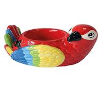Crockery Critters Egg Cup - Parrot from Deluxebase. Hand-Painted Ceramic Animal Egg Cup, Fun Bird Boiled Egg Holder, Novelty Breakfast Tableware