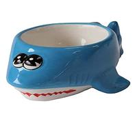 Crockery Critters Egg Cup - Shark from Deluxebase. Hand-Painted Ceramic Animal Egg Cup, Fun Shark Boiled Egg Holder, Novelty Breakfast Tableware