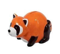 Crockery Critters Money Box from Deluxebase - Red Panda Piggy Bank. Cute Animal Shaped Coin Holder, Cash Jar and Money Box for Kids and Adults. Fun Money Saving Box, Novelty Gift & Home Decor.
