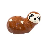 Crockery Critters Money Box - Sloth from Deluxebase. Hand-Painted Ceramic Animal Piggy Bank, Novelty Sloth Money Bank with Easy-Access Removable Rubber Stopper