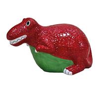 Crockery Critters Money Box - T Rex from Deluxebase. Hand-Painted Ceramic Animal Piggy Bank, Novelty Dinosaur Money Bank with Easy-Access Removable Rubber Stopper