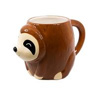 Crockery Critters Mug from Deluxebase - Sloth Mug, Hand-Painted Animal Shaped Mug for Tea or Coffee. Fun Novelty Gift for Adults or Kids, Ceramic Homeware & Cute Kitchen Accessories.