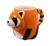 Crockery Critters Mug - Red Panda from Deluxebase. Hand-Painted Ceramic Animal Mug, Novelty Panda Coffee & Tea Cup for Hot or Cold Drinks, 400 ml / 14.5 fl oz