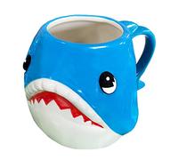 Crockery Critters Mug - Shark from Deluxebase. Hand-Painted Ceramic Animal Mug, Novelty Shark Coffee & Tea Cup for Hot or Cold Drinks, 400 ml / 14.5 fl oz