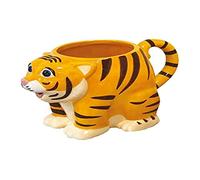 Crockery Critters Tiger Mug from Deluxebase - Hand-Painted Animal Shaped Cup for Tea or Coffee. Fun Novelty Gift for Adults or Kids, Ceramic Homeware & Cute Kitchen Accessories.