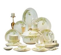 Crockery Set Party Porcelain Dinner Set 88 Pieces Guests Catering Supplies Sets Breakfast Completa Dishes(36pcs for 6 People)