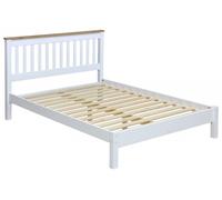 Crockett White 4ft 6in Double Slatted Bed
