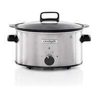 Crockpot Sizzle & Stew Slow Cooker | 3.5 L (3-4 People) | Removable Hob-Safe Bowl Sears Meat & Vegetables | Stainless Steel [CSC085], Manual