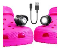 croclights Rechargeable 2PCS Headlights for Croc, Lights Flashlights Attachment for Crocs, Wearable Croc Lights for Shoes with 3 Light Modes