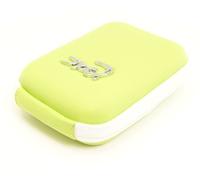Croco® Shock Proof Water Resistant Digital Camera Case Bag - Multiple Colour (for Canon, Fuji, Sony, Lumix, Nikon, Pentax, Kodak, Olympus & More [Internal Size 95 x 62 x 25mm Small] - (Green/White)