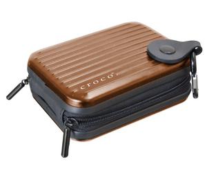 Croco® Water Resistant & Shock Proof Aluminium Metal Digital Camera Carry Case (Metalic Bronze)
