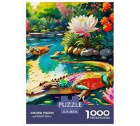 Crocodile, 1000-piece Jigsaw, Calming Yet Stimulating Indoor Activity, Perfect for Keepsakes Or Gallery Walls, Suitable for Ages 8+, 52x38cm/1000pcs