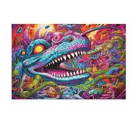 Crocodile 1000 Piece Kids Wooden Jigsaw Puzzle | | Sustainable Puzzle for Adults | Premium 100% Recycled Board | (75×50cm)
