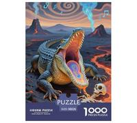 Crocodile 1000 Pieces Animal Paper Jigsaw Puzzle What Happens Next Beautiful Decoration for Adults And Kids 38x26cm/1000pcs