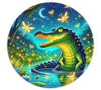 Crocodile 1000 Pieces Crocodile Jigsaw Puzzles What Happens Next Beautiful Decoration for Adults And Kids 1000pcs (67.5x67.5cm)