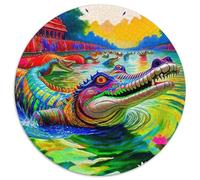 Crocodile 1000 Pieces Crocodile Jigsaw Puzzles What Happens Next Educational Games for Adults And Kids 1000pcs (67.5x67.5cm)
