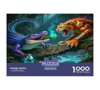 Crocodile 1000 Pieces Premium Jigsaw Animal for Adults Gifts Quirky, Abstract Design, Fun Details, Educational, Challenging Puzzle Games 70x50cm/1000pcs