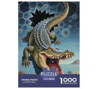 Crocodile 1000pcs Animal Paper Jigsaw Puzzle Puzzle What Happens Next Puzzle Educational Games for Adults And Kids 38x26cm/1000pcs
