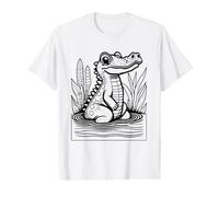 Crocodile Alligator Coloring and Paint it Yourself Value Graphic T-Shirt