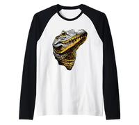 Crocodile Alligator Reptiles Love Cute Wild Crocodiles Raglan Baseball Tee