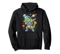 Crocodile Astronaut Alligator Dabbing Funny Space Animal Pullover Hoodie
