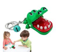 Crocodile Bite Keychain Toy, Interactive Animal Finger Prank Gadget Set, Action Gag Keyring with Design System, Mini Joke Toy with Cute Finish Style, Kids Party Surprise Toys for Use