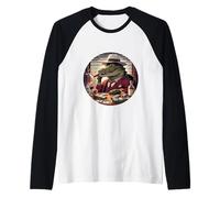 Crocodile Boss Chef Doller Money Cigar Godfather Gangster Raglan Baseball Tee