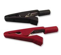 Crocodile Clip, 2MM, RED & Black | CONNECTORS Alligator Clips Test, 2 X Qty - MA1 RED+Black