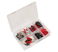 Crocodile Clip Assortment 60pc Black & Red