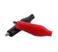 Crocodile Clip Set 28mm 5A with Sheath Nickel Plated Iron 10pcs Red and Black | Durable Plastic Sheath, Secure Spring Clamp, Suitable for Electrical Engineers and DIY Projects