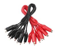Crocodile Clips, 10 Pcs Small Alligator Clips with Wires Electrical Insulated Wire Multimeter Test Leads Set, Mini Test Leads with Alligator Clips (10 Pcs)