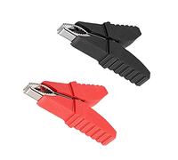Crocodile Clips 2 Pack Butterfly Type Insulative Full Protective Alligator Clips Electric Test Clips for Cars(Red and Black)