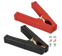 Crocodile Clips 2PCS Heavy Duty Pure Copper 500A Car Battery Charger Clamps Ideal for Automotive Jump Starting Vehicles Boats and More