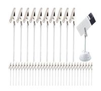 Crocodile Clips Set of 40 - Long Wire Handle | Alligator Photo Clips Metal - Memo Holder Note Clip Note Holder - Craft Supplies for DIY Card Stand Model Making Painting Silver
