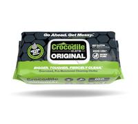 Crocodile Cloth Industrial Cleaning Wipes - The Stronger Easier Way to Cut Through Grease, Oil, and Adhesives on Hands, Tools Equipment, and More - 100 Giant Super Absorbent Disposable Wipes