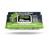 Crocodile Cloth Multi-Purpose Household Cleaning Wipes - The Stronger Easier Way to Clean Grease, Dirt, Dust, Grime, Glue from Hands, Tables, and More - 80 Oversized, Heavy-Duty Biodegradable Wipes