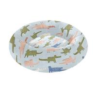 Crocodile Colorful Donut Dog Bed Round Cat Bed Orthopedic Washable Donut Pet Beds with Removable Cover Medium