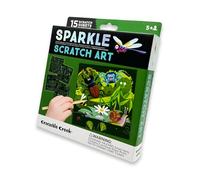 Crocodile Creek Backyard Bugs Themed Scratch Art for Kids of Ages 5 Years and Up - Fun & Educational Kit - Includes 15 Sheets, Wodden Stylus, Cards & Pages
