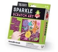 Crocodile Creek Garden Themed Scratch Art for Kids Ages 5 Years and Up - Fun and Educational Scratch Art Kit Includes 15 Scratch Sheets, Wodden Stylus, Cards & Pages